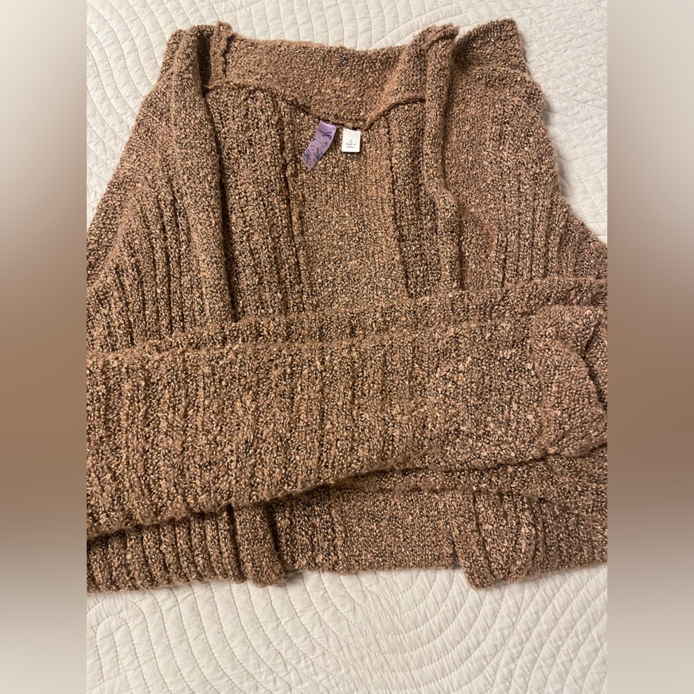 Brown Knit Cardigan